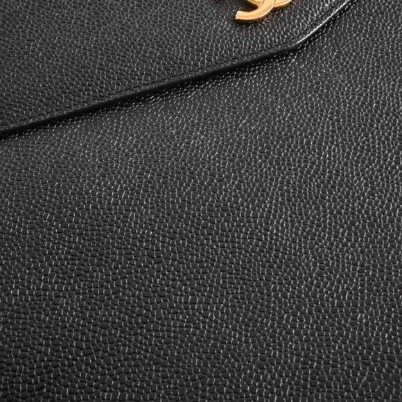 Chanel Caviar Skin Turn Lock Here Mark Business Bag Briefcase Black - Picture 8 of 8